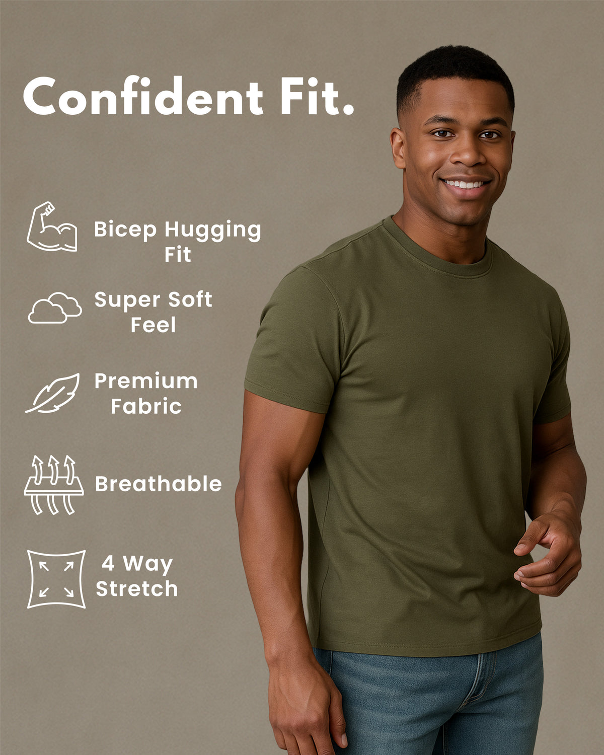 Men’s Premium Fitted T-Shirts – Super Soft Crew Neck Short Sleeve Shirt Packs - Fresh Classic Tees