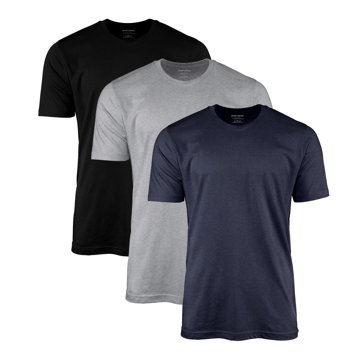 Men’s Premium Fitted T-Shirts – Super Soft Crew Neck Short Sleeve Shirt Packs - Fresh Classic Tees