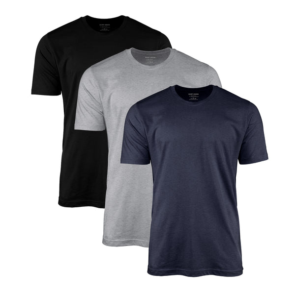 Men’s Premium Fitted T-Shirts – Super Soft Crew Neck Short Sleeve Shirt Packs - Fresh Classic Tees