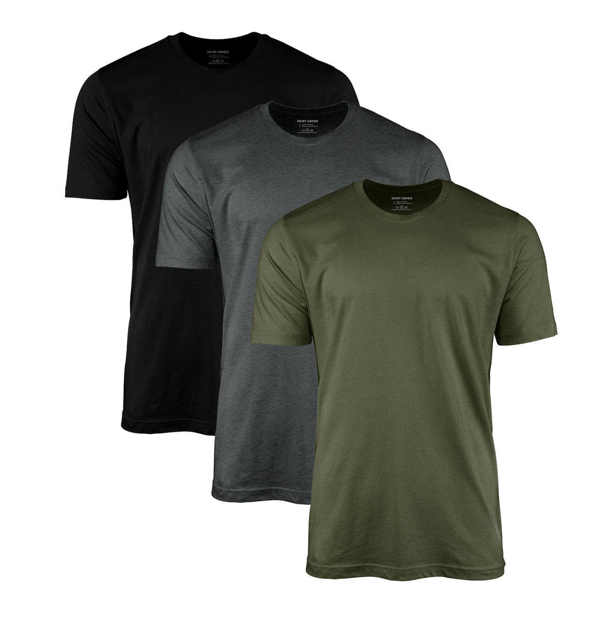 Men’s Premium Fitted T-Shirts – Super Soft Crew Neck Short Sleeve Shirt Packs - Fresh Classic Tees