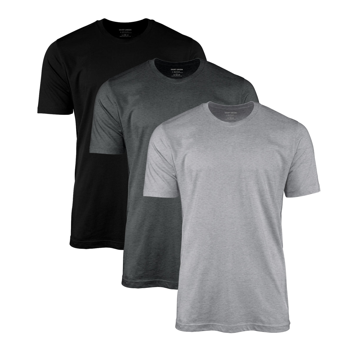 Men’s Premium Fitted T-Shirts – Super Soft Crew Neck Short Sleeve Shirt Packs - Fresh Classic Tees