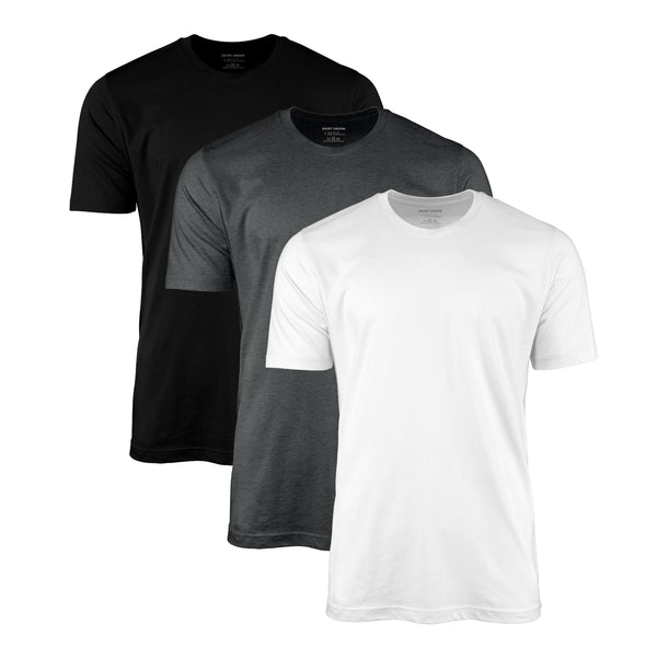 Men’s Premium Fitted T-Shirts – Super Soft Crew Neck Short Sleeve Shirt Packs - Fresh Classic Tees