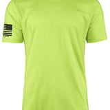 Neon Yellow USA Flag Shirt