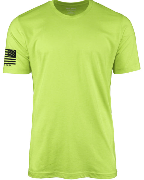Neon Yellow USA Flag Shirt