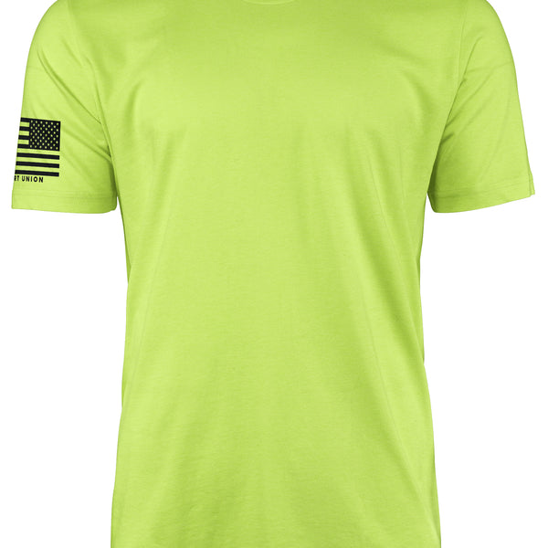 Neon Yellow USA Flag Shirt
