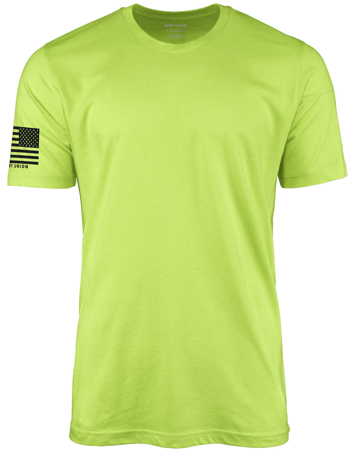 Neon Yellow USA Flag Shirt