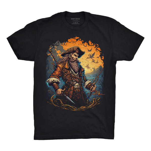 Pirate Mutiny Black Tee Shirt Union