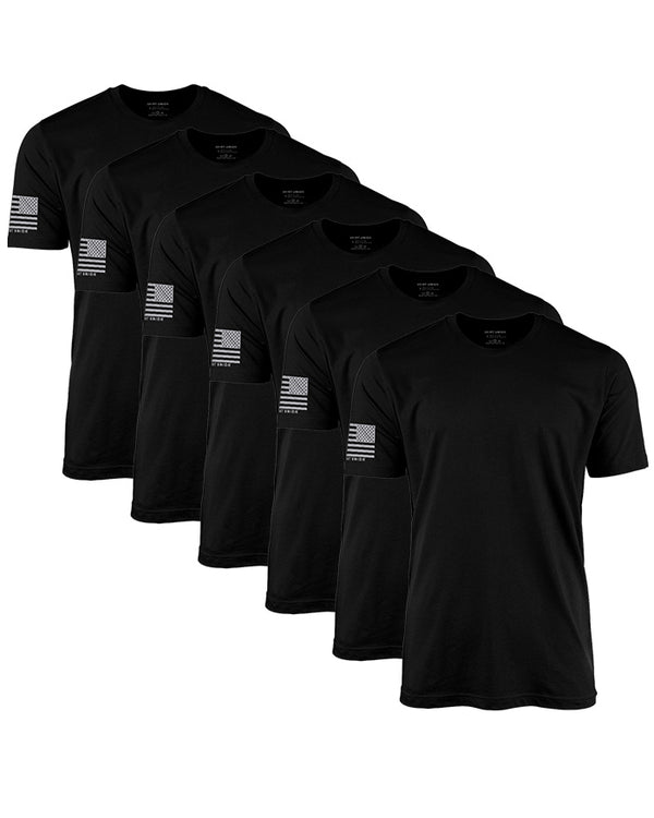 Black USA Flag T-Shirt Bundle (6 Pack)