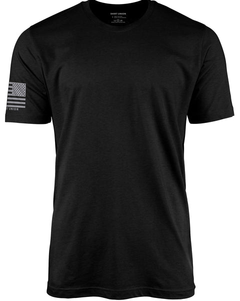 SHIRT UNION Black USA Flag Shirt
