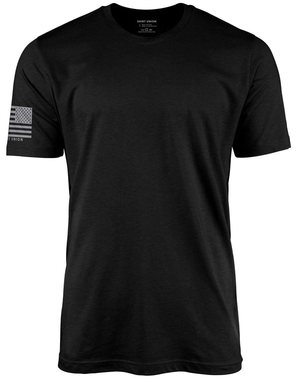 SHIRT UNION Black USA Flag Shirt