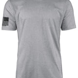 SHIRT UNION Heather Grey USA Flag Shirt
