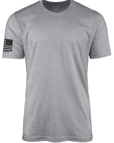 SHIRT UNION Heather Grey USA Flag Shirt
