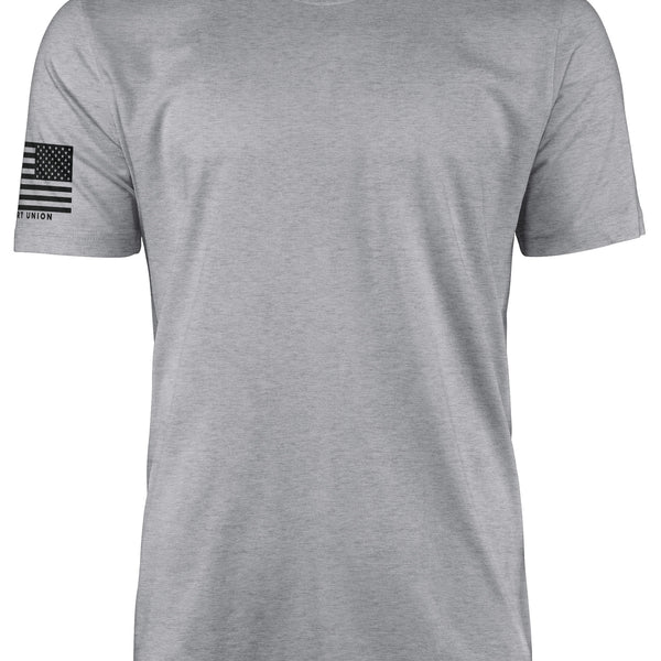 SHIRT UNION Heather Grey USA Flag Shirt