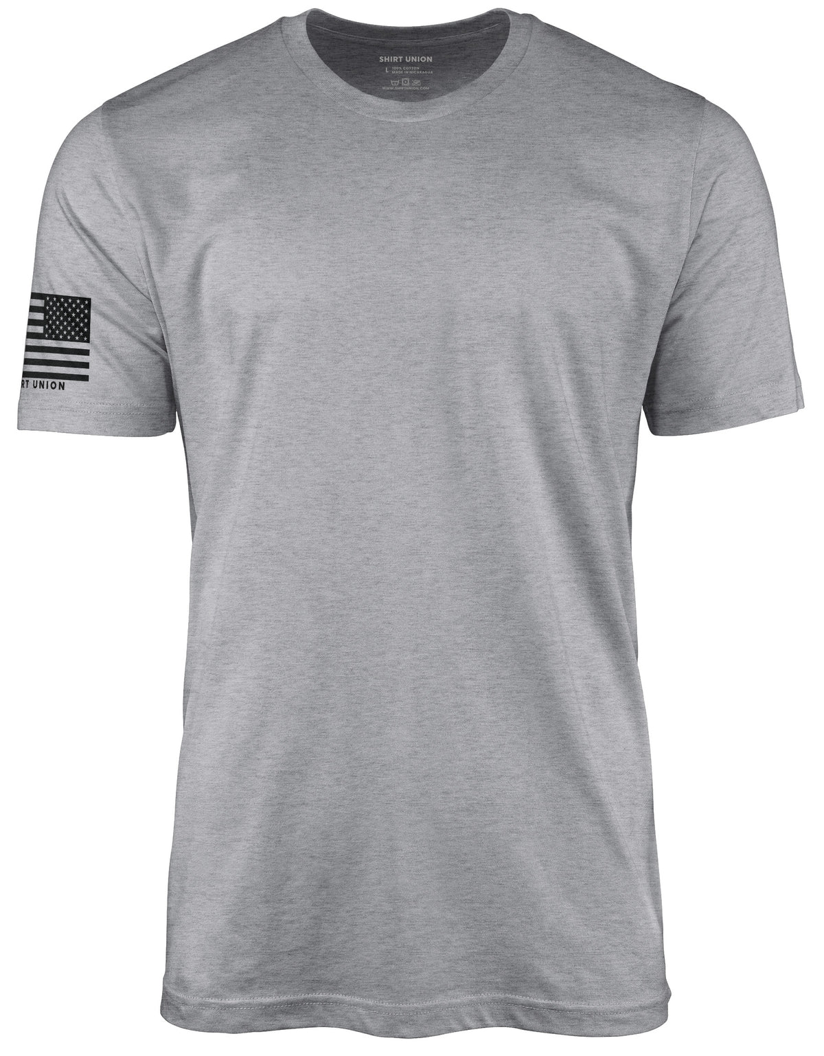 SHIRT UNION Heather Grey USA Flag Shirt