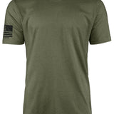 SHIRT UNION Military Green USA Flag Shirt