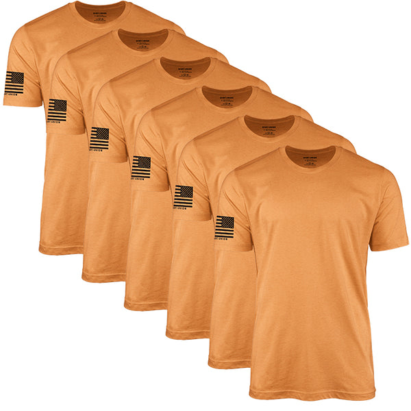 Hi Vis Safety Orange Flag T-Shirt Bundle (6 Pack)