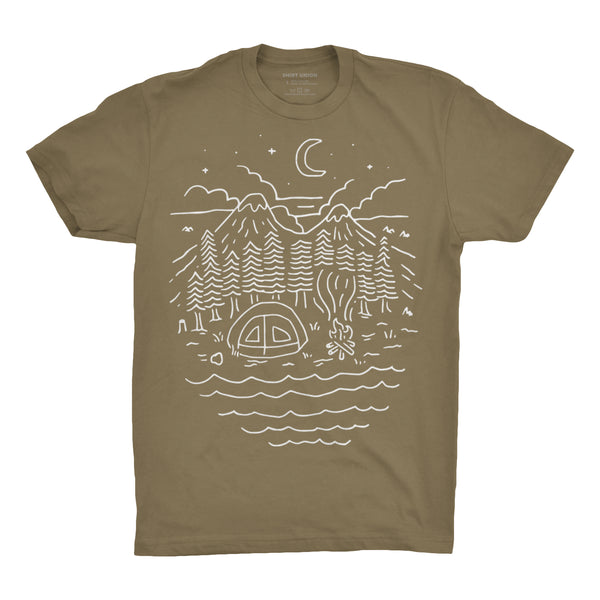 The Great Outdoors Military Green Tee Shirt Union