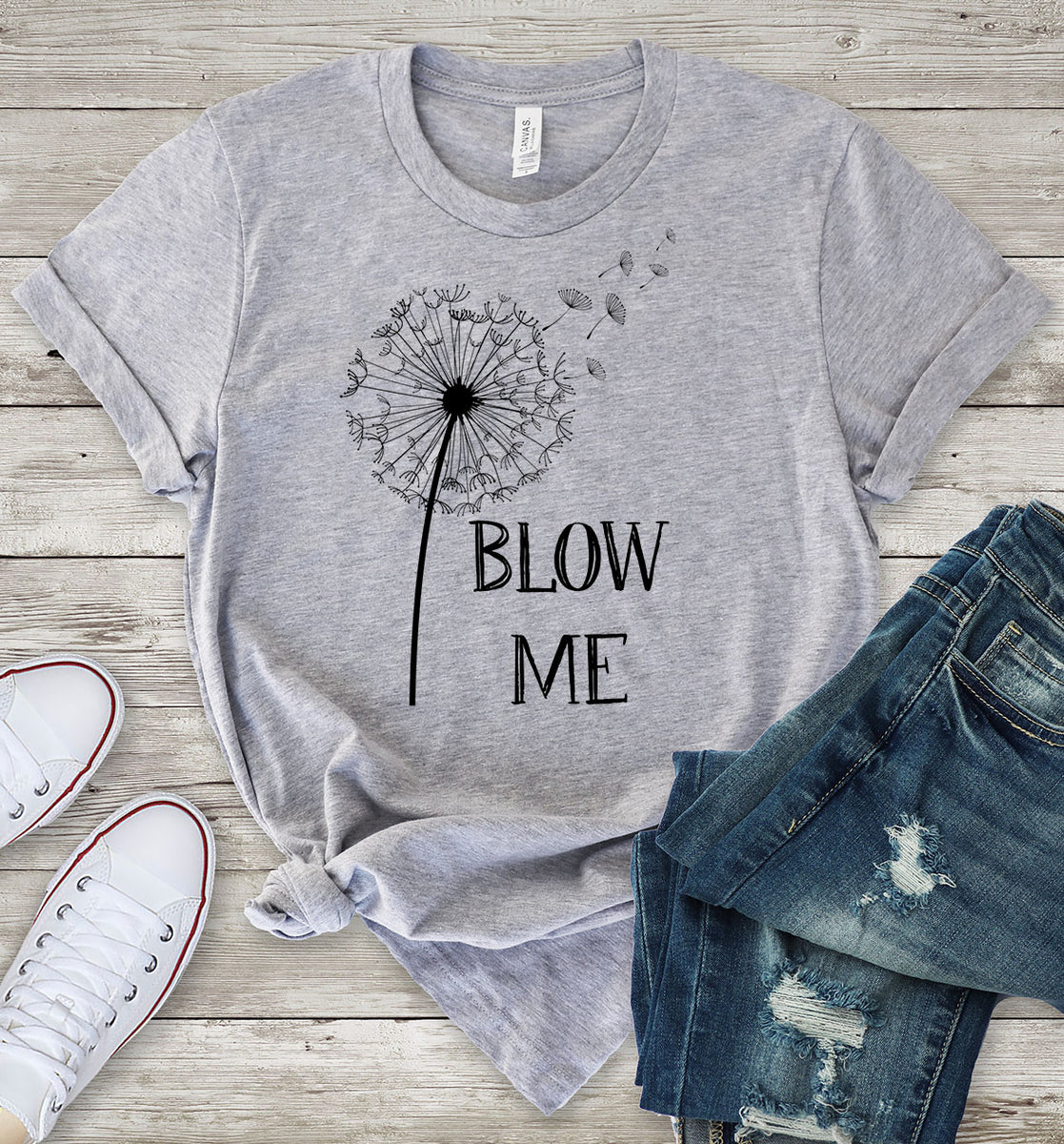 Blow Me Light Grey T-Shirt