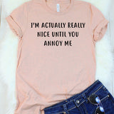 I'm Actually Really Nice Until You Annoy Me T-Shirt