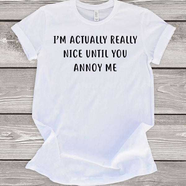 I'm Actually Really Nice Until You Annoy Me T-Shirt