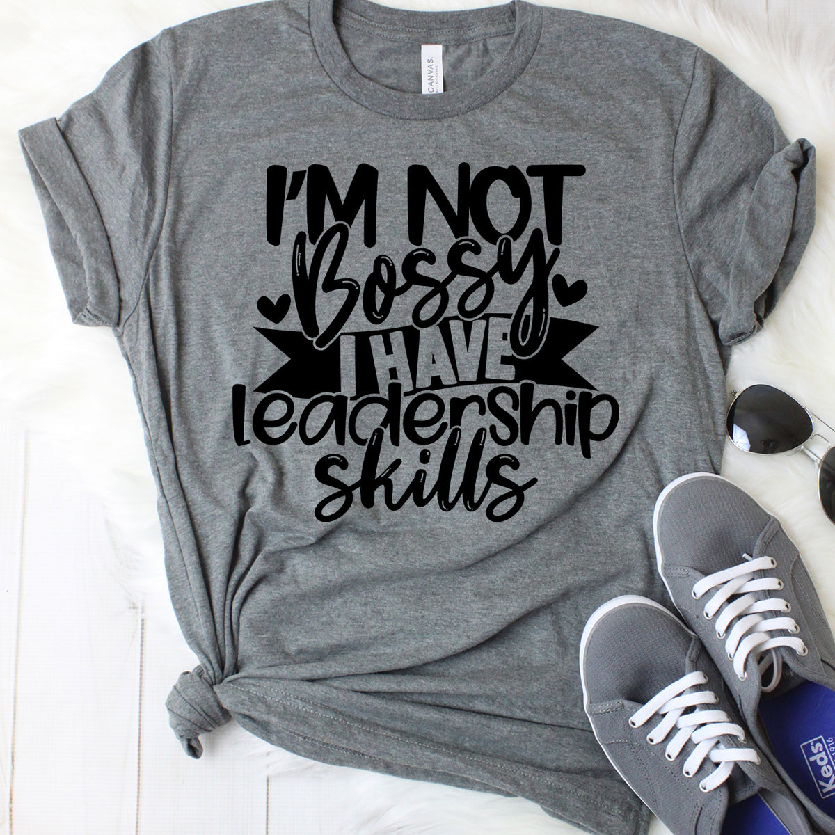 I'm Not Bossy I Have Leadership Skills Dark Grey T-Shirt