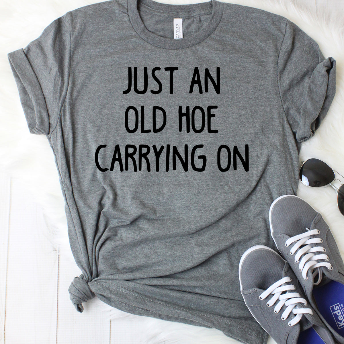 Just an Old Hoe Carrying On Dark Grey T-Shirt