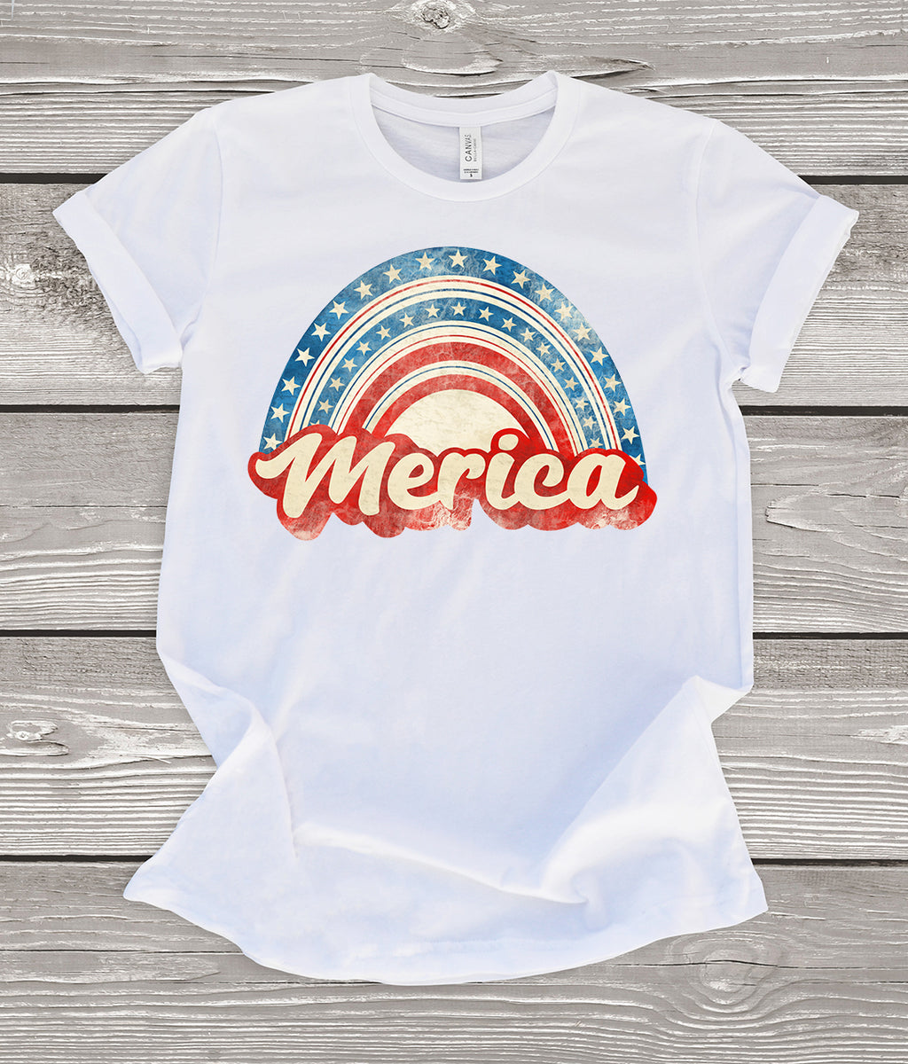 Merica Vintage White T-Shirt
