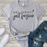 Not Perfect Just Forgiven Light Grey T-Shirt