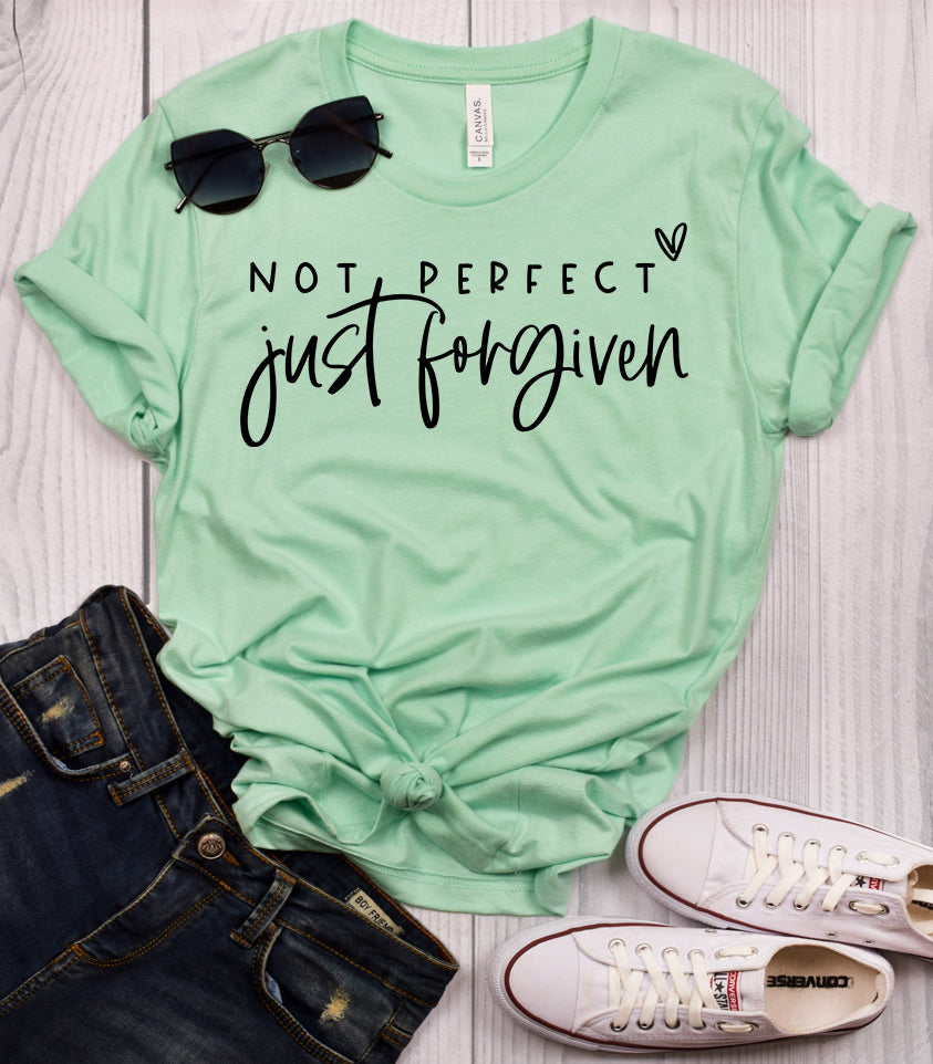 Not Perfect Just Forgiven Mint T-Shirt