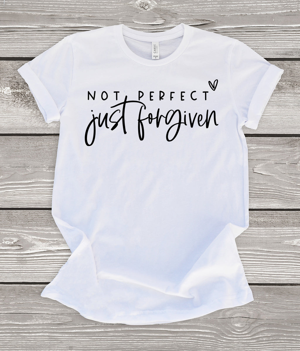 Not Perfect Just Forgiven White T-Shirt