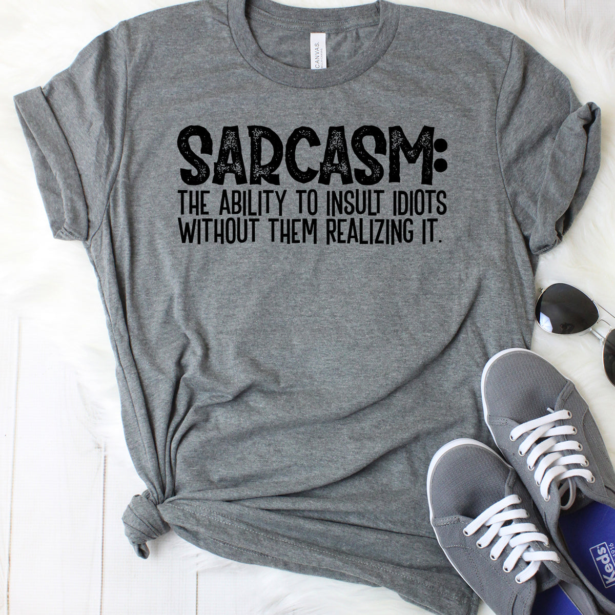Sarcasm: The Ability To Insult Idiots Without Them Realizing It Dark Grey T-Shirt